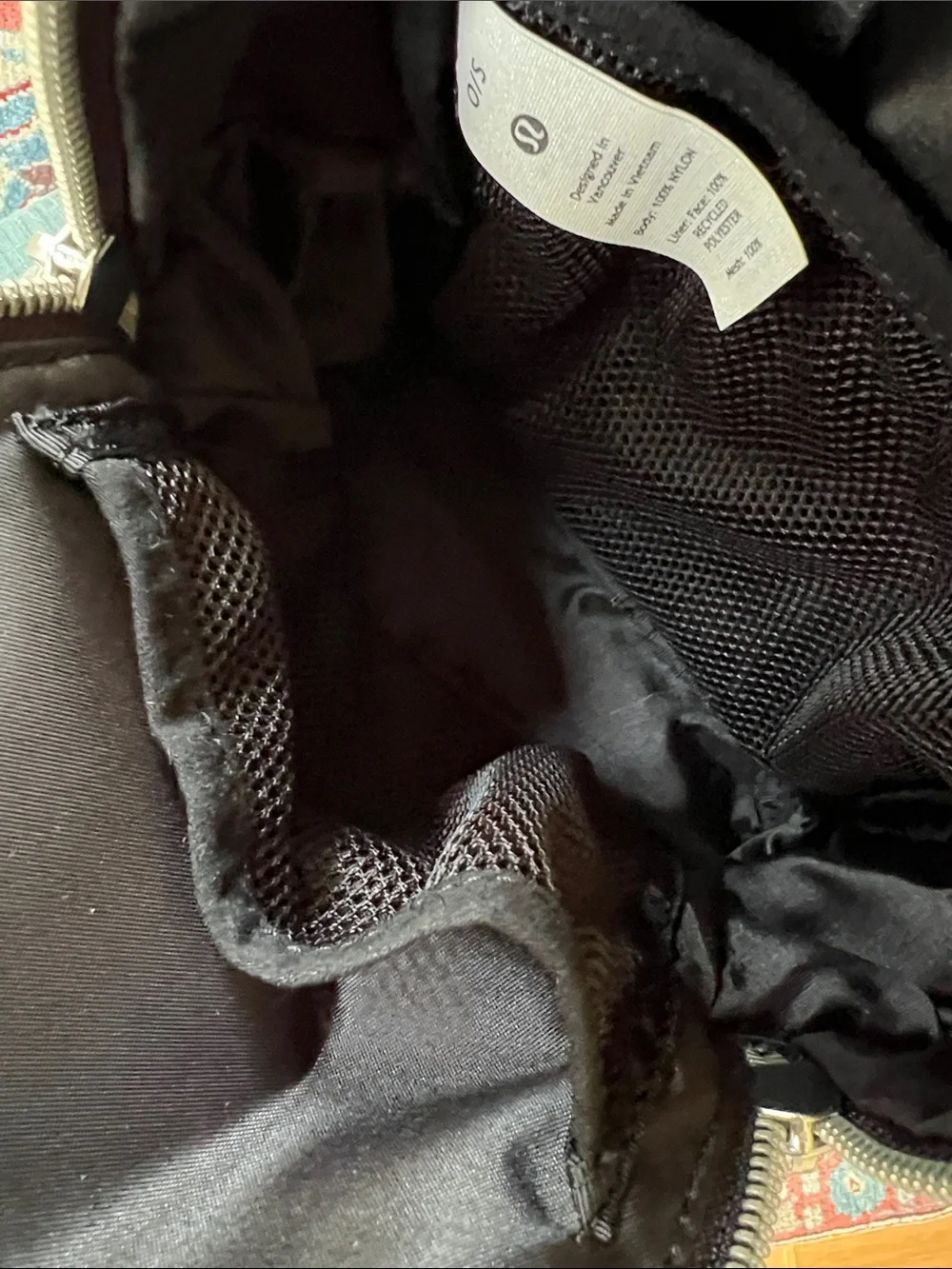 Athleta City Adventurer Backpack Micro black with silver zippers